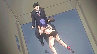 Boss and secretary get it on in the elevator with a big cock and a wild cumshot