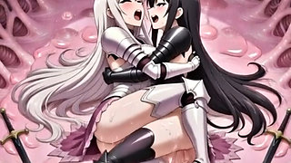 Two Anime Riders in the Slime