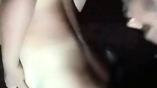 It Was Night Time, Hot and Sexy Girlfriend in Black Clothes Got Fucked