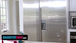 Dominant sapphic step mothers punish screw and exchange each other's step stepdaughters