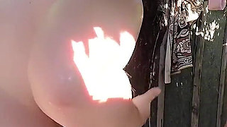 Outdoor Shower Oral Sex Couple
