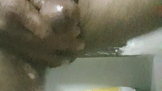 Big black pierced stud shooting thik cum