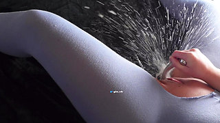 Steamy POV Pantyhose Squirt