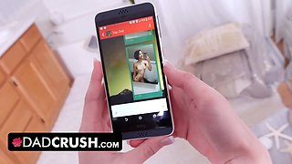 Dadcrush - wrong number! kinky stepdaughter sends her stepdad nudies by error and makes him jizz