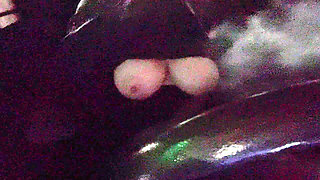 Italian Horny Big Tits Artemisia Love Driving Around at Night and Showing Her Big Juicy Boobs for You