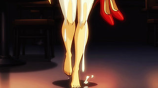 Valentine's Day. Cartoon in Which a Wife Is Fucked in a Public Toilet