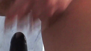 Double Blondies Nylon Slave Face Dildo Piss Fuck!