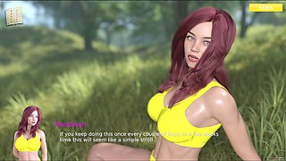 Hot blonde with big tits gives you an adult visual novel gameplay walkthrough