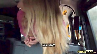 Natural tits scene with captivating hustler from Fake Taxi