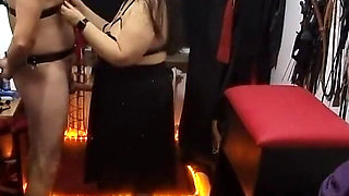 Steamy Lesbian Wax Play with Busty Brunettes