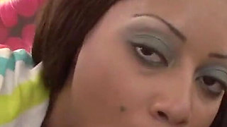 Sexy 18 years old ebony angel cummings hot facial deep suck white dick on knees