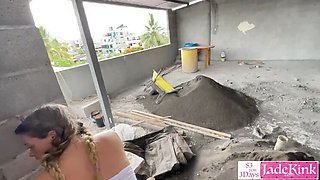 Amateur Couple Sneaks Into Construction Site For Hardcore Public Fucking - Blowjob & Rough Sex POV
