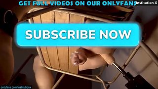 Chastity Slave Shaking Orgasm – Anal Prostate Machine Makes Him Cum