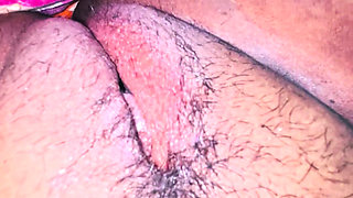 Show Hairy Pussy and Giving Blowjob