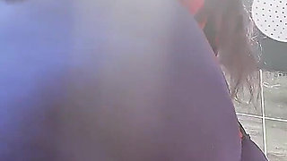 Purple Nylon Ass Worship