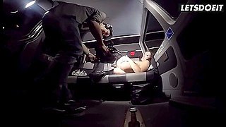Tattooed Teen 18+ Mira Grey Wild Bus Ride With Big Dick Stud