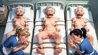 Nursing Home Fetish - Bound Grannies Moaning From Foot Licking
