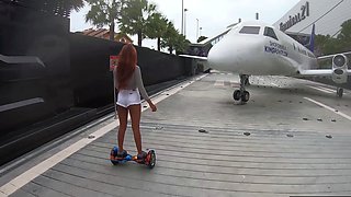 Hoverboard fun with big ass Thai GF and horny sex once home