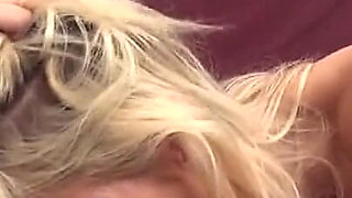 Busty blonde babe gets her ass nailed in doggy style