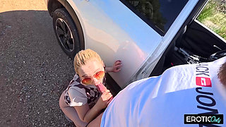 German Grandpa Meets a Hot Blonde for an Unforgettable Outdoor Hookup