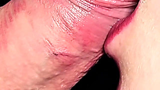 Big Close up - a Stream of Sperm Deep in the Throat