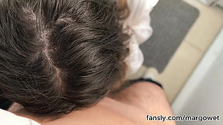 Walked In On My Girlfriend Trying On a Dress - Quick Dressing Room Blowjob POV Cumshot in Mouth
