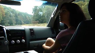 Amateur Asian College Teen Gives Blowjob