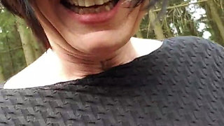 Julie Strips Naked on the Side of the Road and Squirts