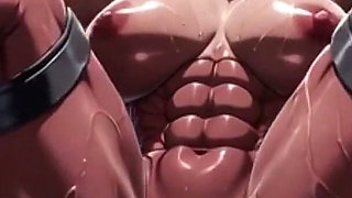 Strong Muscular Woman Bound & Extremely Horny - Swollen Big Clit Close up