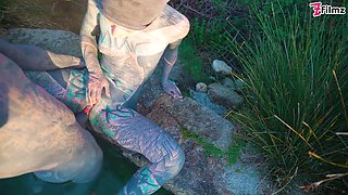 Anuskatzz cums in water