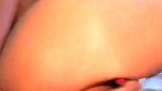 Big-Titted Blonde Skinny MILF Plays with Dildo