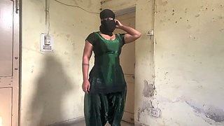 big tits shiny silky satin suit salwar cross dresser indian bhabhi