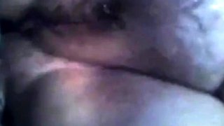 Hairy BBW Plays with Huge Black Dildo on Webcam