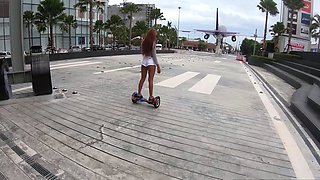 Hoverboard fun with big ass Thai GF and horny sex once home