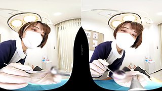 Japanese nurse shares vr short hair pov sensual thrills