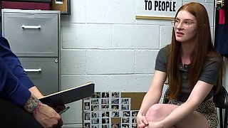 American teenager redhead enjoys to slink around