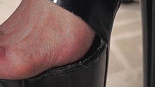 Tiny Volunteer Under My Nylon Toes - Survival Tests & Cruel Ending