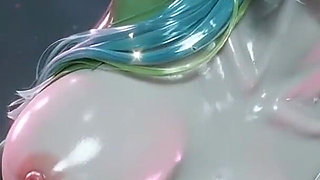 Oiled Gardevoir Sensually Touching Her Big Tits