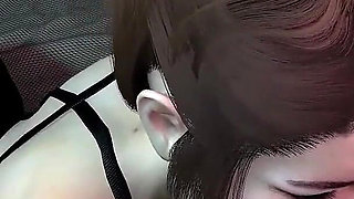 Hot Asian Cougar Sucks Cock - 3D Porn