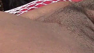 Megan Pryce an ebony slut with tattooed skin and brunette hair fucks with a bbc pounding her pussy