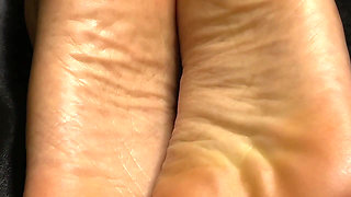 Extreme Close-up of Pink Foxx's Soles