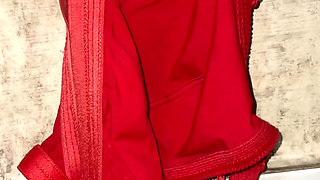 I put on my new sister-in-law's red bra
