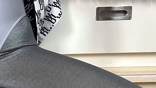 Latex slut solo anal masturbation