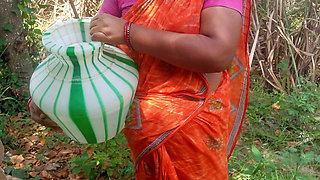 Indian Village House Wife Wet Pussy Romance in Forest Outdoor