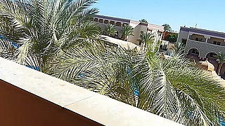 Room Service Arrived, Rough Sex with Teen 18yo - Sexy Brunette Gets Wild in Cowgirl Ride and Extreme Blowjob in POV