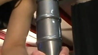 Big dildo pussy penetrating humiliating