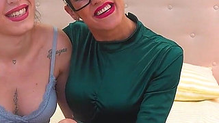 Stepmother and Stepdaughter in an Interracial Quartet. Adela Myers and Briseida Myers Share Black Cocks in Fakings Black Fix
