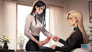 A Transvestite Femboy Gets Down on All Fours in a Sunlit Room, Introducing His Ginormous Backside, Prepped for XXX Porn!