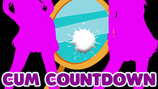 Cum Countdown Cum Mirrror with 2 Dressed Girls