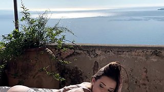 Hungry brunette solo masturbation